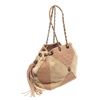 Image 3 : Chanel Beige Quilted Leather Tassel Drawstring Bag