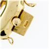 Image 6 : Vintage Large Wide Heavy Alternating Pierced Jade & Solid 14k Gold Bracelet