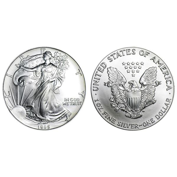 1995 American Silver Eagle .999 Fine Silver Dollar Coin