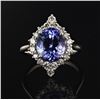 Image 2 : 4.58 ctw Tanzanite and 0.74 ctw Diamond Ring