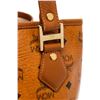 Image 7 : MCM Brown Visetos Leather-Trimmed Tote Bag