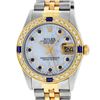 Image 1 : Rolex Womens MIdsize 31mm 2 Tone MOP Sapphire Datejust Wristwatch