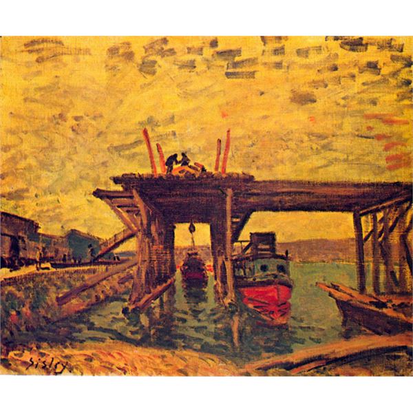 Alfred Sisley - Bridge under Construction