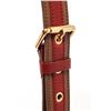 Image 7 : Louis Vuitton Brown Red Leather Aviator Strap