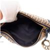 Image 9 : Fendi Brown Zucchino Canvas Leather Metal Round Logo Front Pocket Small Shoulder