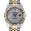 Image 1 : Rolex Mens Stainless Steel and Yellow Gold MOP String Diamond 36mm Datejust