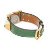 Image 4 : Hermes Green Gold Steel and Leather Medor PM Quartz Watch