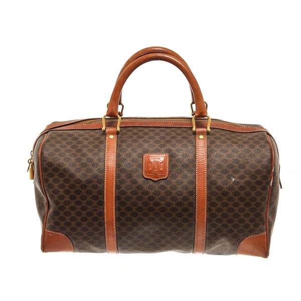 Celine Brown Macadam Boston Bag