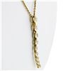 Image 3 : Long 14K Yellow Gold 0.65 ctw 9 Round Brilliant Graduated Diamond Journey Pendan