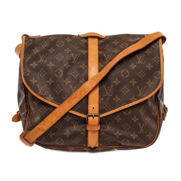 Louis Vuitton Brown Monogram Canvas Saumur 35 Messenger Bag