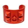 Image 1 : Hermes Red Aluminium Collier de Chien Sunset Cuff Bracelet