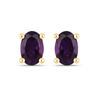 Image 1 : Plated 18KT Yellow Gold 0.84ctw Amethyst Earrings