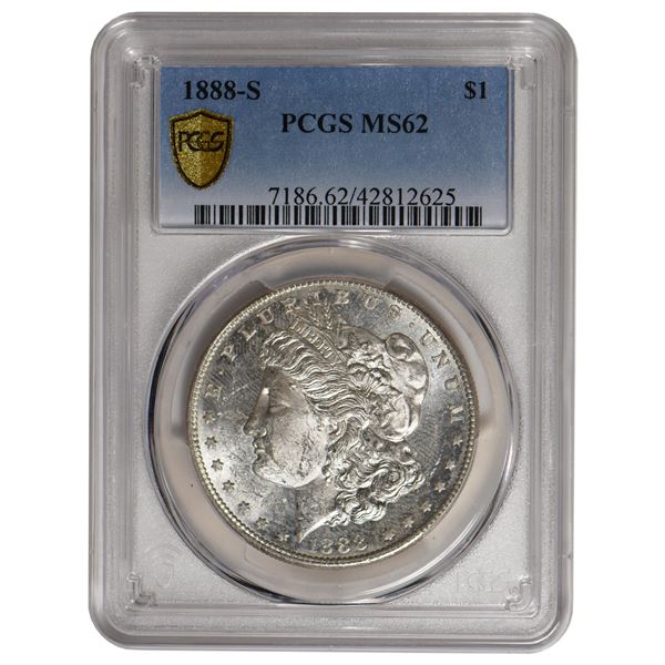 1888-S $1 Morgan Silver Dollar PCGS MS62