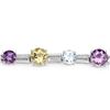 Image 3 : Plated Rhodium 26.74ctw Multi Color Gemstone Bracelet
