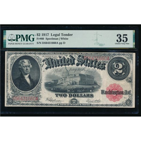 1917 $2 Legal Tender Note PMG 35