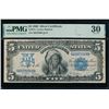 Image 1 : 1899 $5 Chief Silver Certificate PMG 30