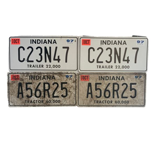 Lot of Indiana State License Plates