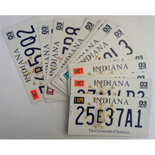 Lot of Indiana State License Plates
