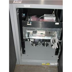 SERVER RACK,CPU,POWER STRIP,MODEM