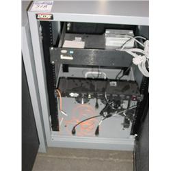 SERVER RACK,POWER STRIP, MODEM