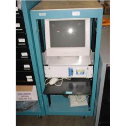 SERVER RACK, VIEWSONIC MONITOR & UPS