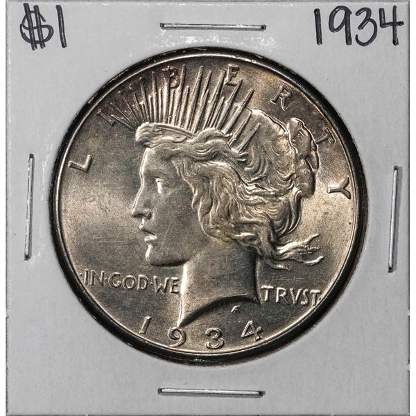 1934 $1 Peace Silver Dollar Coin