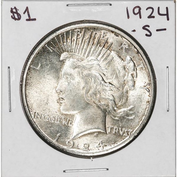 1924-S $1 Peace Silver Dollar Coin