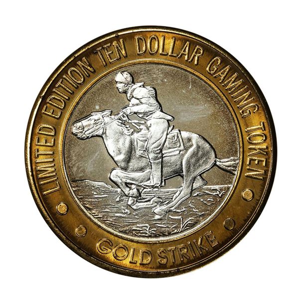 .999 Fine Silver Gold Strike Jean, Nevada $10 Limited Edition Casino Gaming Token