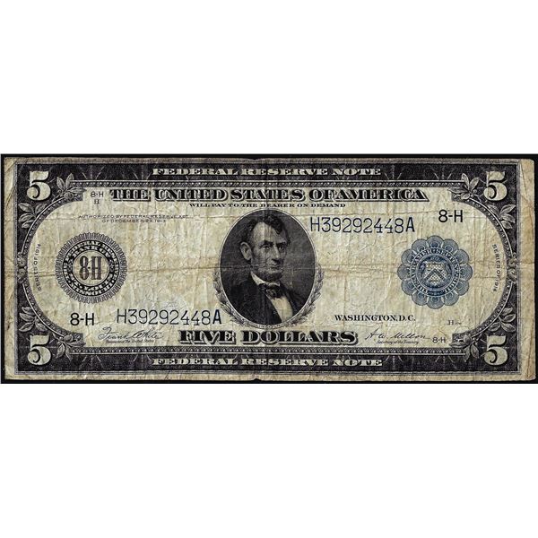 1914 $5 Federal Reserve Note St. Louis