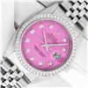 Image 1 : Rolex Men's Stainless Steel Pink Diamond Datejust Wristwatch
