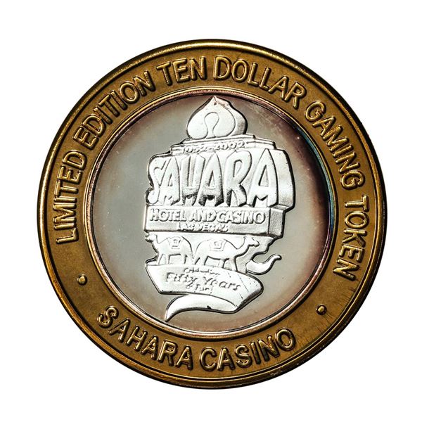 .999 Silver Sahara Las Vegas, Nevada $10 Casino Limited Edition Gaming Token