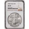 Image 1 : 2000 $1 American Silver Eagle Coin NGC MS70