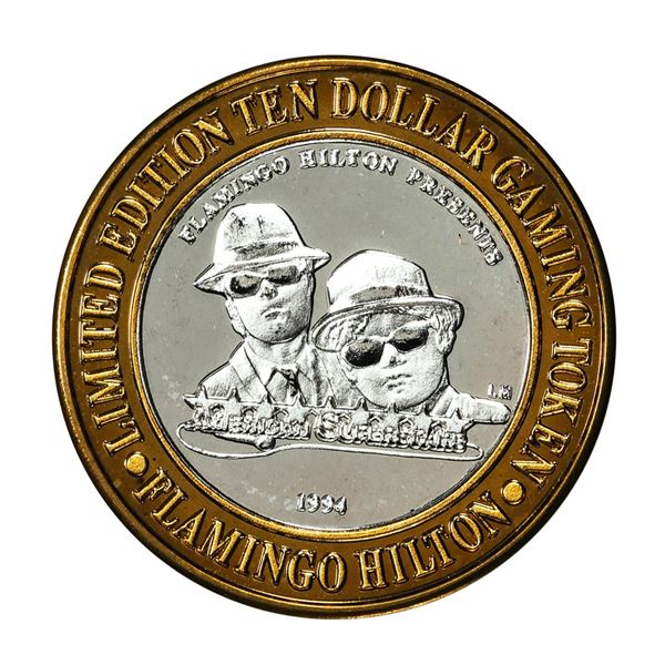 .999 Silver Flamingo Hilton Reno, Nevada $10 Casino Limited Edition Gaming Token