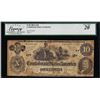 Image 1 : 1862 $10 Confederate States of America Note T-46 Legacy Very Fine 20