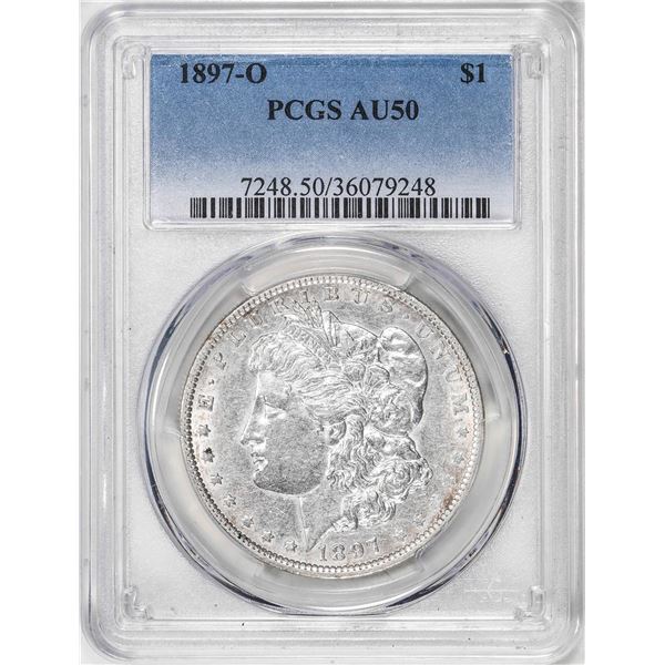 1897-O $1 Morgan Silver Dollar Coin PCGS AU50