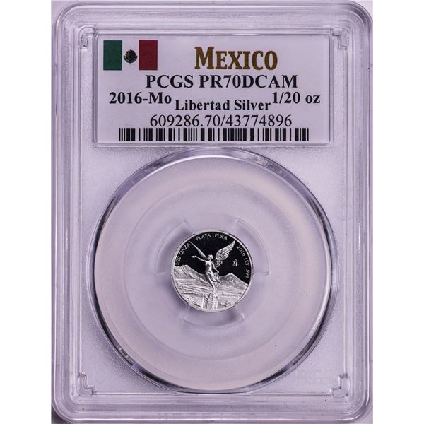 2016-Mo Mexico Proof 1/20 oz Silver Libertad Coin PCGS PR70DCAM