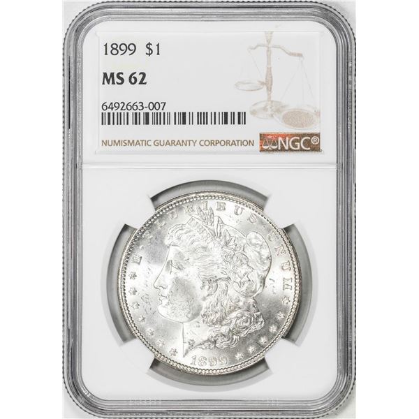 1899 $1 Morgan Silver Dollar Coin NGC MS62