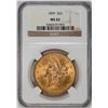 Image 1 : 1899 $20 Liberty Head Double Eagle Gold Coin NGC MS62