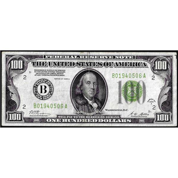 1928A $100 Federal Reserve Note New York