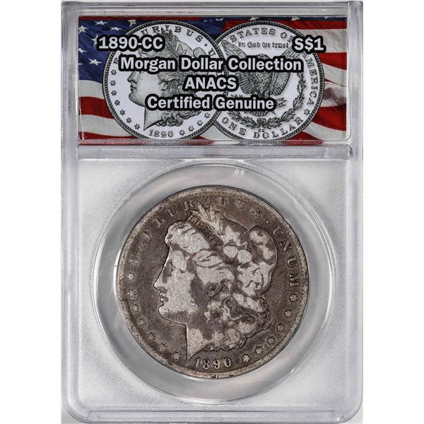 1890-CC $1 Morgan Silver Dollar Coin ANACS Genuine