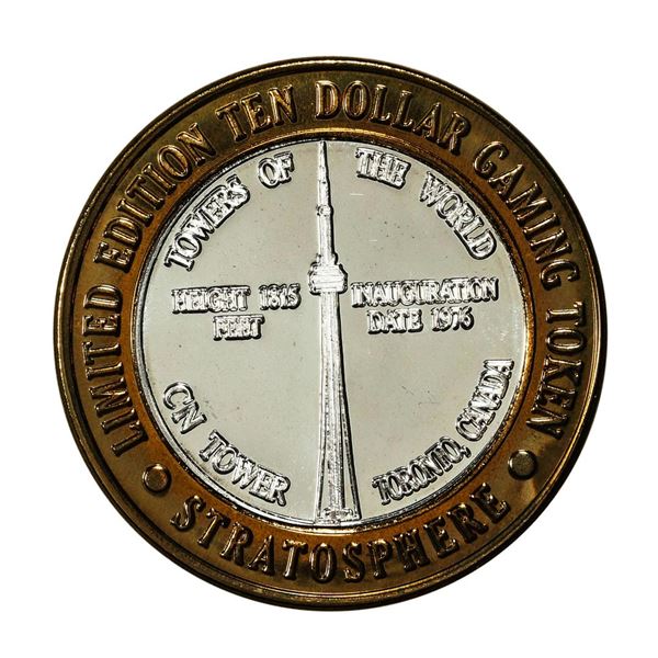 .999 Silver The Stratosphere Las Vegas, NV $10 Casino Limited Edition Gaming Token