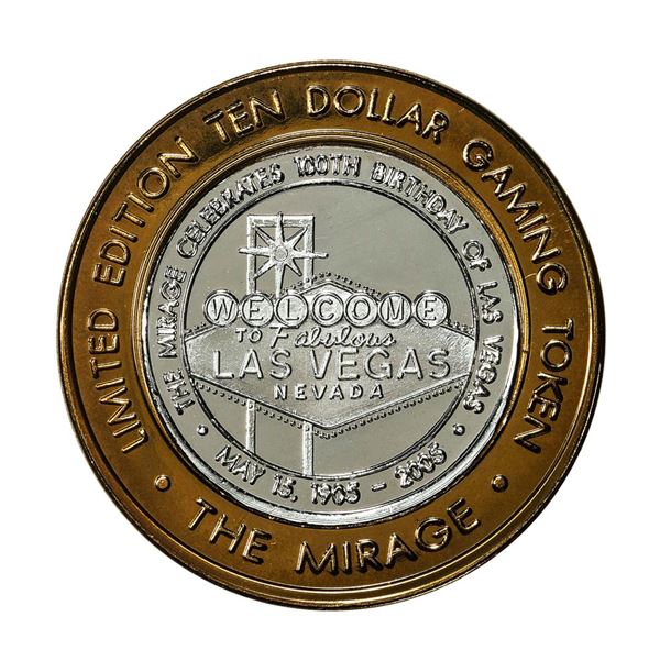 .999 Silver Mirage Las Vegas, Nevada $10 Casino Limited Edition Gaming Token
