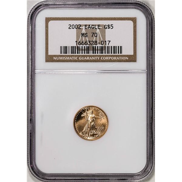 2002 $5 American Gold Eagle Coin NGC MS70