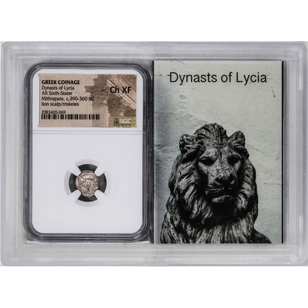 Greek Dynasts of Lycia Mithrapata c.390-360 BC AR Sixth-Stater Ancient Coin NGC Ch XF