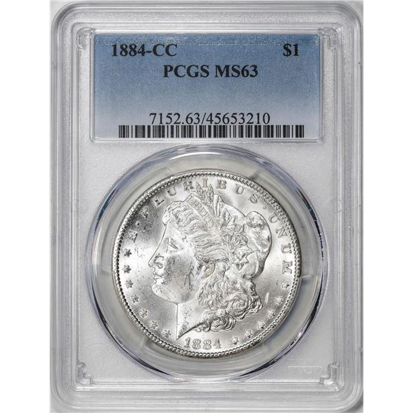 1884-CC $1 Morgan Silver Dollar Coin PCGS MS63