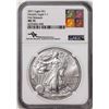 Image 1 : 2021 Type 1 $1 American Silver Eagle Coin NGC MS70 First Releases Mercanti Signed