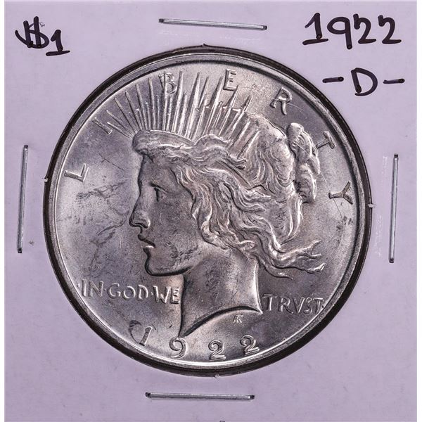 1922-D $1 Peace Silver Dollar Coin