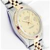 Image 6 : Rolex Men's Two Tone Datejust Champagne Diamond and Ruby Datejust Wristwatch