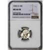 Image 1 : 1945-D Mercury Dime Coin NGC MS66FB
