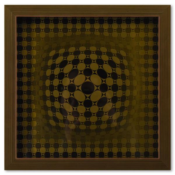 Victor Vasarely "Vega - Jg De La Serie Vega" Mixed Media Print On Paper